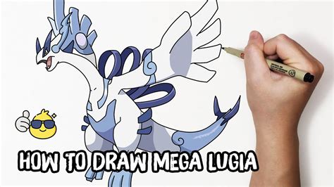 how to draw mega lugia.